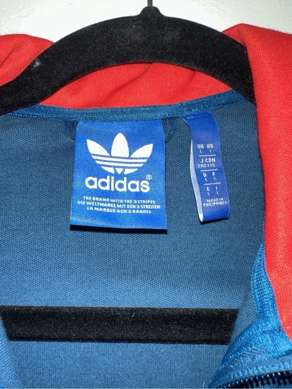 Retro Vintage Adidas Originals France Track Jacket Fleur-de-Lis, Size Large